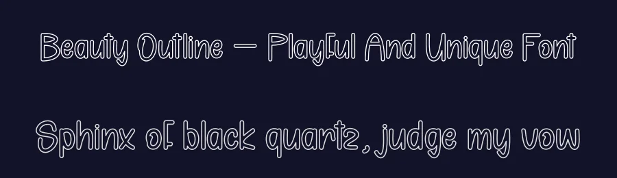 Beauty Outline – Playful And Unique Font by andikastudio — Display Font — thumbnail 2