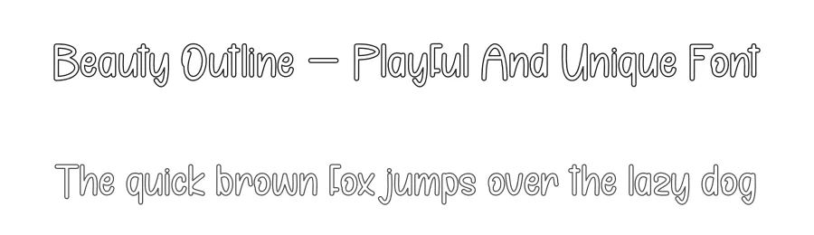 Beauty Outline – Playful And Unique Font by andikastudio — Display Font