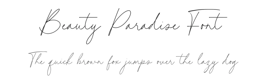 Beauty Paradise Font by Timur type — Script Handwritten Font