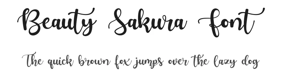 Beauty Sakura Font by Dipati Creator — Script Handwritten Font