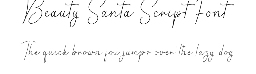 Beauty Santa Script Font by creativeletter — Script Handwritten Font