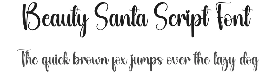 Beauty Santa Script Font by creativeletter — Script Handwritten Font