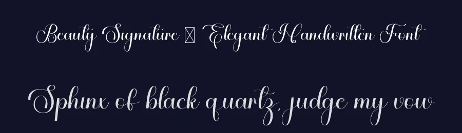Beauty Signature – Elegant Handwritten Font by freshtypeink — Script Handwritten Font — thumbnail 2