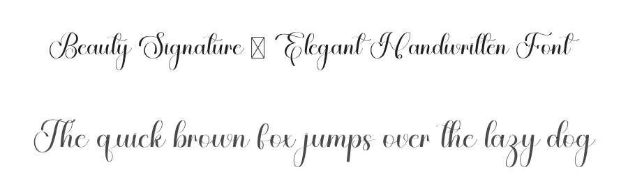 Beauty Signature – Elegant Handwritten Font by freshtypeink — Script Handwritten Font