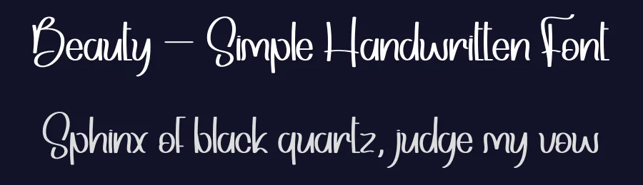 Beauty – Simple Handwritten Font by andikastudio — Display Font — thumbnail 2
