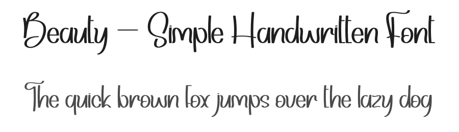 Beauty – Simple Handwritten Font by andikastudio — Display Font