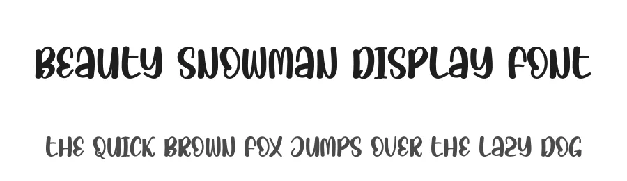 Beauty Snowman Display Font by andikastudio — Display Font