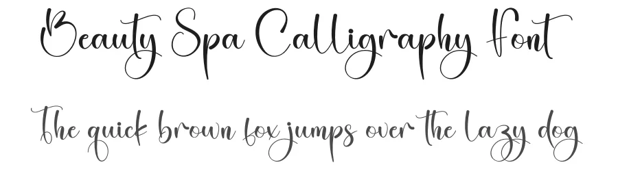 Beauty Spa Calligraphy Font by creativeletter — Script Handwritten Font