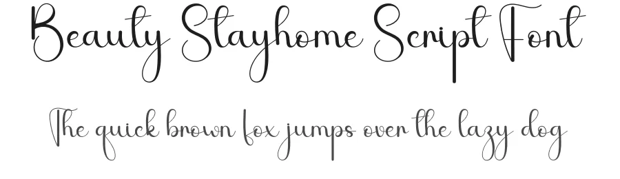 Beauty Stayhome Script Font by andikastudio — Script Handwritten Font