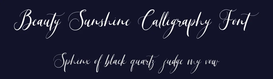 Beauty Sunshine Calligraphy Font by ReyreyBlue — Script Handwritten Font — thumbnail 2