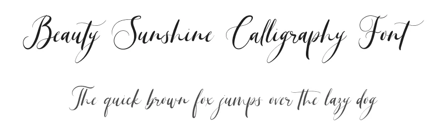 Beauty Sunshine Calligraphy Font by ReyreyBlue — Script Handwritten Font