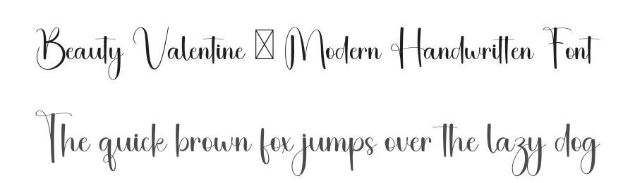Beauty Valentine – Modern Handwritten Font by freshtypeink — Script Handwritten Font
