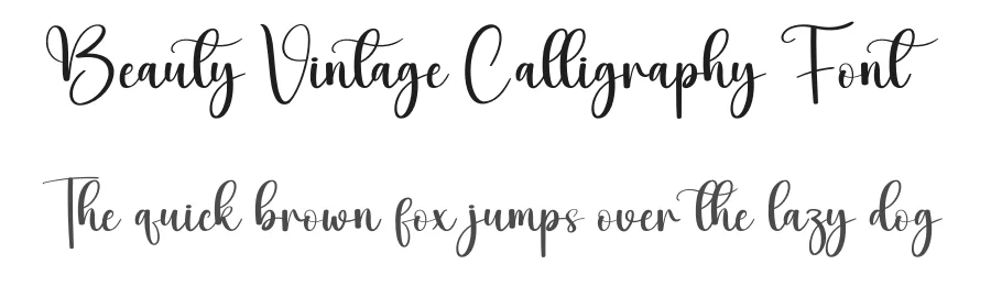 Beauty Vintage Calligraphy Font by creativeletter — Decorative Font