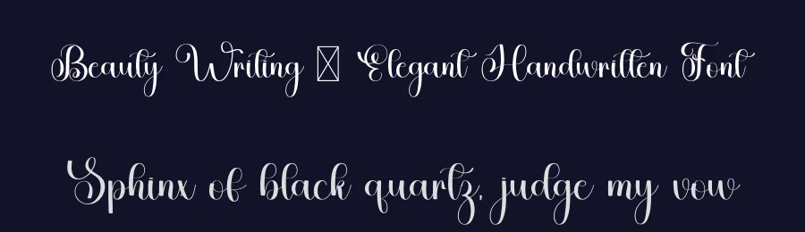 Beauty Writing – Elegant Handwritten Font by freshtypeink — Script Handwritten Font — thumbnail 2