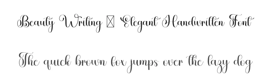 Beauty Writing – Elegant Handwritten Font by freshtypeink — Script Handwritten Font