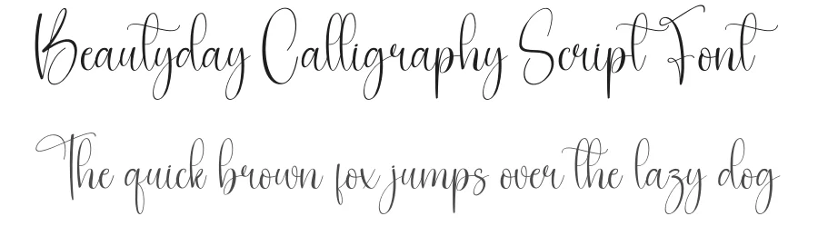 Beautyday Calligraphy Script Font by creativeletter — Script Handwritten Font