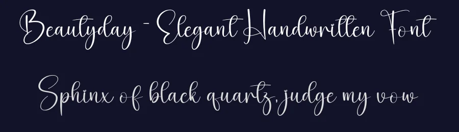 Beautyday – Elegant Handwritten Font by creativeletter — Script Handwritten Font — thumbnail 2