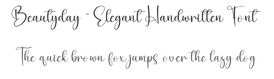 Beautyday – Elegant Handwritten Font by creativeletter — Script Handwritten Font