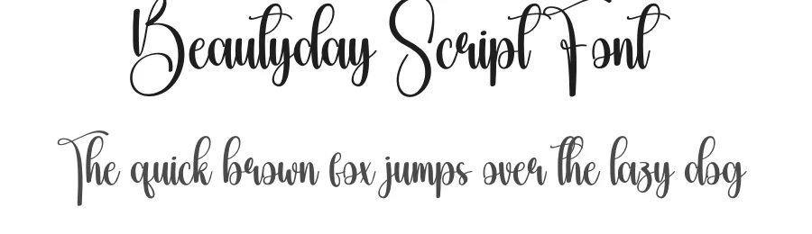 Beautyday Script Font by creativeletter — Script Handwritten Font
