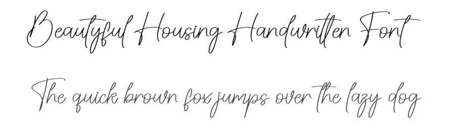 Beautyful Housing Handwritten Font by creativeletter — Script Handwritten Font