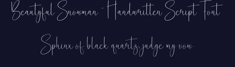 Beautyful Snowman – Handwritten Script Font by creativeletter — Script Handwritten Font — thumbnail 2