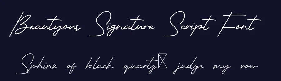 Beautyous Signature Script Font by edricstudio — Script Handwritten Font — thumbnail 2