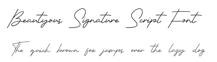 Beautyous Signature Script Font by edricstudio — Script Handwritten Font