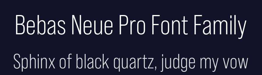 Bebas Neue Pro Font Family by abeermirza — Sans Serif Font — thumbnail 2