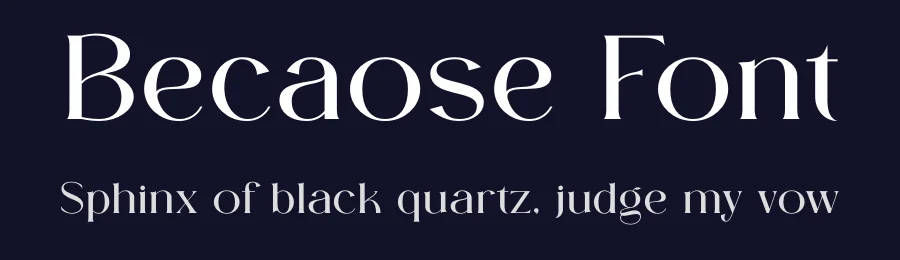 Becaose Font by Gridline Type — Serif Font — thumbnail 2