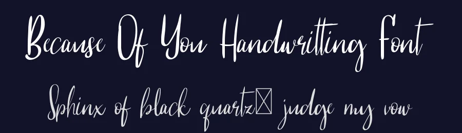 Because Of You Handwritting Font by edricstudio — Script Handwritten Font — thumbnail 2