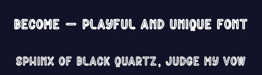 Become – Playful And Unique Font by andikastudio — Display Font — thumbnail 2