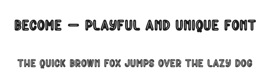 Become – Playful And Unique Font by andikastudio — Display Font