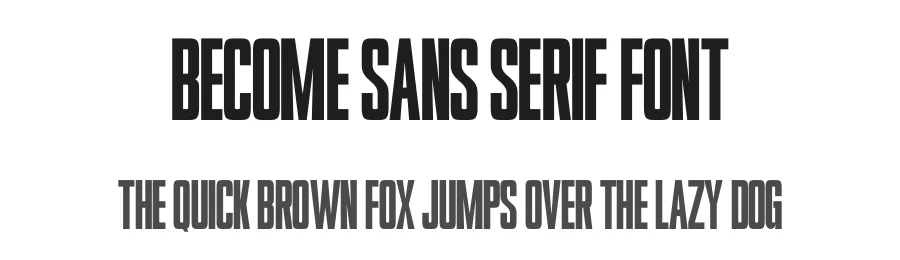 Become Sans Serif Font by Funtype — Decorative Font