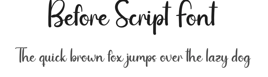 Before Script Font by creativeletter — Script Handwritten Font