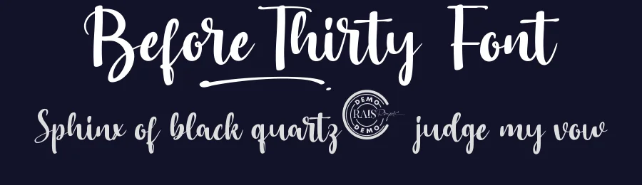 Before Thirty Font by RaisProject — Script Handwritten Font — thumbnail 2
