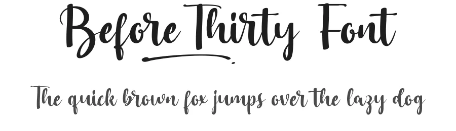 Before Thirty Font by RaisProject — Script Handwritten Font