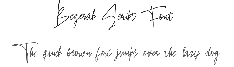 Begerak Script Font by vaiminit — Script Handwritten Font