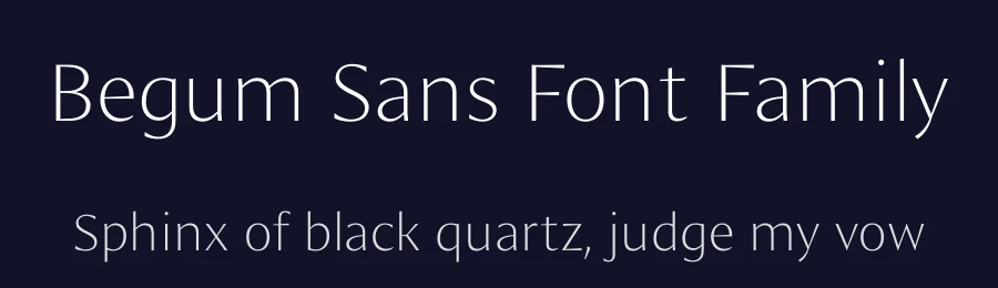 Begum Sans Font Family by Manushi Parikh — Display Font — thumbnail 2