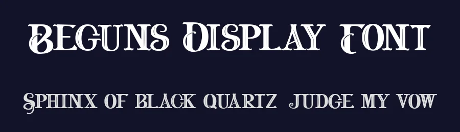 Beguns Display Font by Vunira — Display Font — thumbnail 2