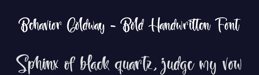 Behavior Goldway – Bold Handwritten Font by stylishtype.co — Script Handwritten Font — thumbnail 2