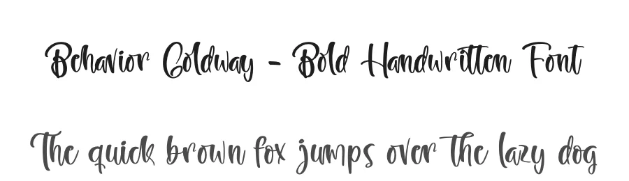 Behavior Goldway – Bold Handwritten Font by stylishtype.co — Script Handwritten Font