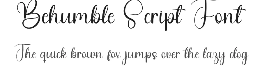Behumble Script Font by freshtypeink — Script Handwritten Font