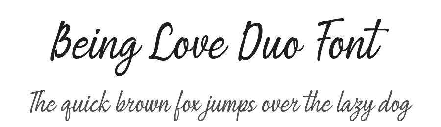 Being Love Duo Font by Situjuh — Sans Serif Font
