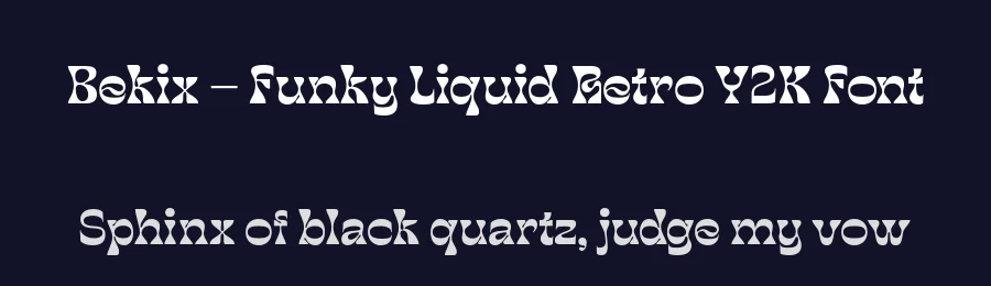 Bekix – Funky Liquid Retro Y2K Font by Casloop Studio — Decorative Font — thumbnail 2