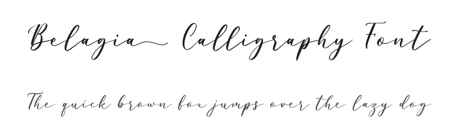 Belagia Calligraphy Font by 1001fonts — Script Handwritten Font