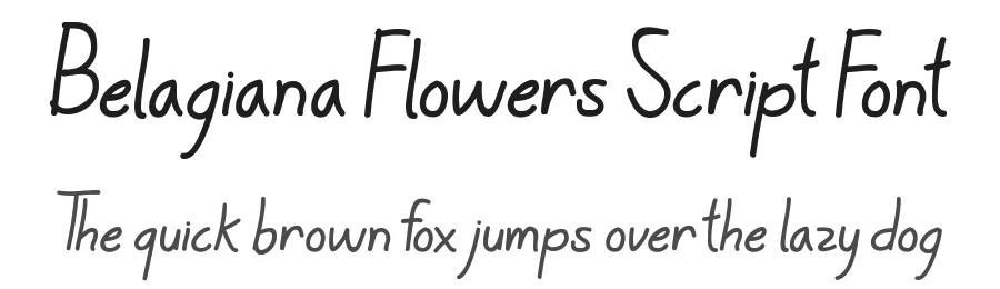 Belagiana Flowers Script Font by edricstudio — Script Handwritten Font