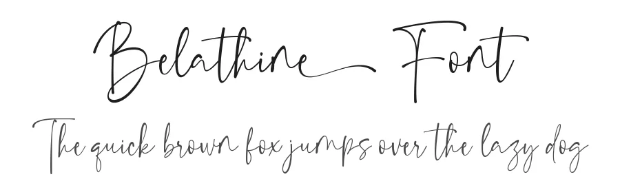 Belathine Font by MJB Letters — Script Handwritten Font