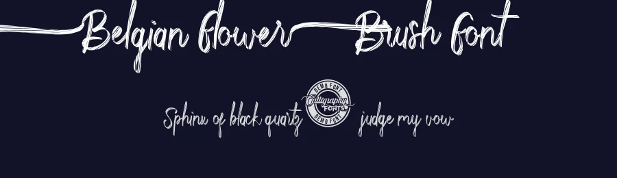 Belgian Flower Brush Font by CalligraphyFonts.net — Script Handwritten Font — thumbnail 2
