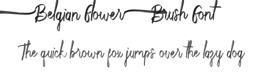 Belgian Flower Brush Font by CalligraphyFonts.net — Script Handwritten Font