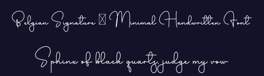 Belgian Signature – Minimal Handwritten Font by freshtypeink — Script Handwritten Font — thumbnail 2